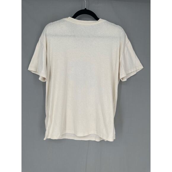 Rolling Stones Shirt Womens Large Cream Red Blue Graphic Tee Music Band America - Picture 3 of 5